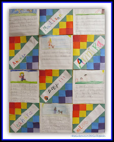 Classroom Quilt incorporating Student Name and Writing 