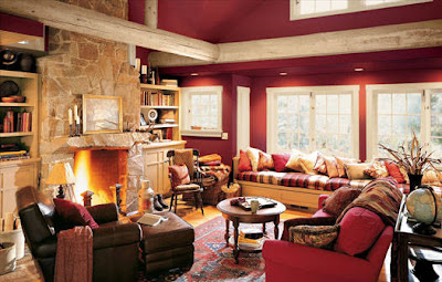 Red Paint Colours for Living Room