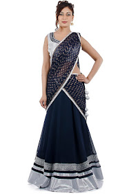 Designer Fancy Lehenga Sarees Online Shopping