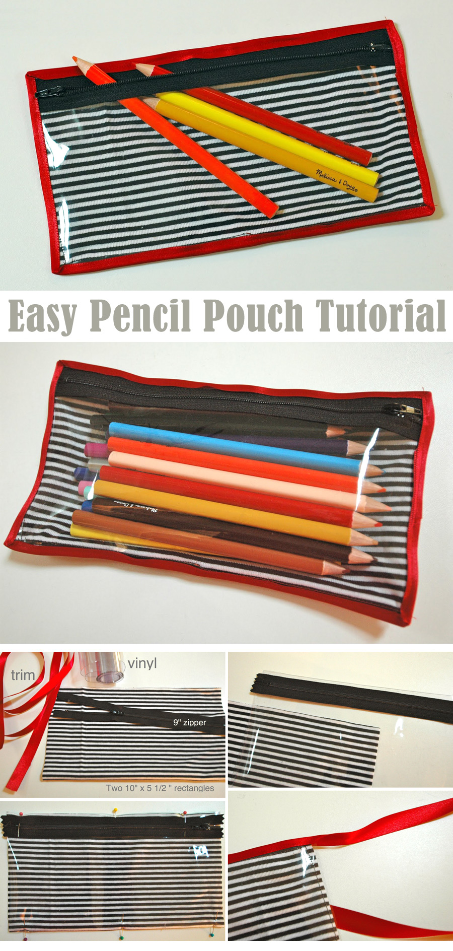 Super Simple Pencil Pouch Tutorial