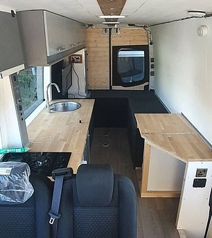 A Briton turns a bus into a mobile hotel to save his expenses during camping trips .. Photos