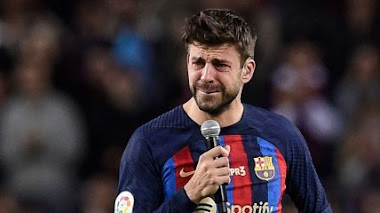 La canción de Shakira “Te felicito”, le cantan a Piqué tras despedirse llorando del Barcelona