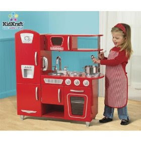 Pre-kindergarten toys - KidKraft Red Vintage Kitchen