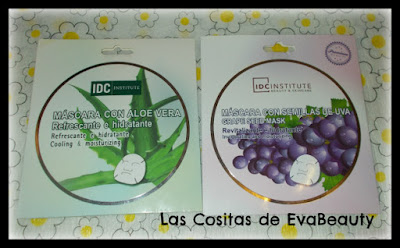 Mascarilla facial de tissú de aloe vera y arándanos idc institute