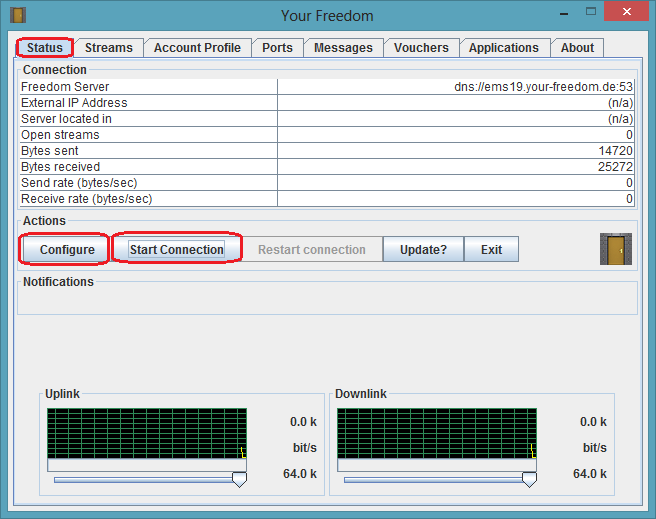 Configure Your Freedom to enable DNS Tunneling