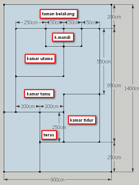 DESAIN SKETCHUP desain rumah lahan sempit 2 lantai