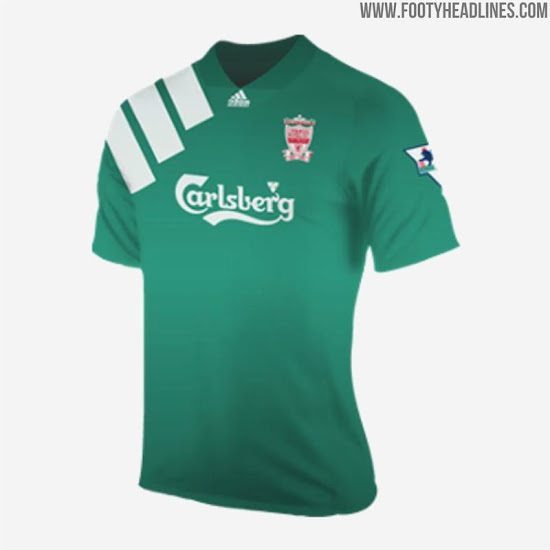 Liverpool 90s 2020 Retro Collection Released Based On Green Adidas 1990s Lfc Away Kits Footy Headlines