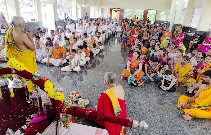  ಶ್ರೀರಾಮಚಂದ್ರಾಪುರ ಮಠದ ಸ್ವರ್ಣಪಾದುಕೆಗಳಿಗೆ ನೀರ್ಚಾಲಿನಲ್ಲಿ ಭವ್ಯ ಸ್ವಾಗತ