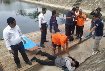 Ditpolairud Polda Banten Laksanakan Rekonstruksi Kasus Pembunuhan Pantai D'Lapan-Lapan