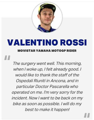 Rossi cedera patah kaki