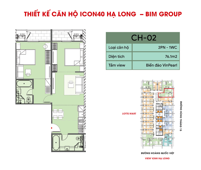 Thiết kế Căn Hộ Icon40 Hạ Long BIM GROUP| CĂN SỐ 02