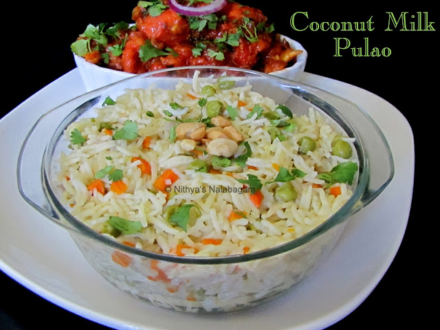 Coconut Milk Pulao in Pressure Cooker