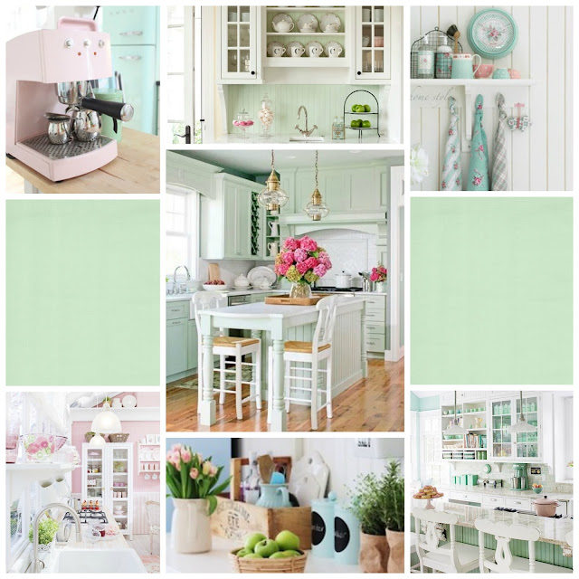 mint and pastel kitchen ideas