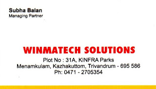 Winmatech Solutions,Menamkulam,Kzhakuttam, PH-0471-2705354