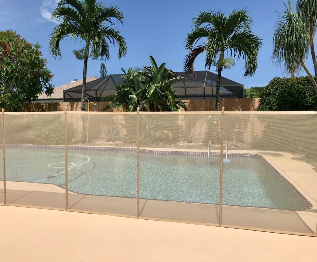 Xtremepowerus 4 X 12 Ft Pool Fence See Thru 5 Section Pool Fence Long Removable Child Safety Fence Barrier Pool Mesh Fence Beige Walmart Com Walmart Com Ft Pool Fence See Thru