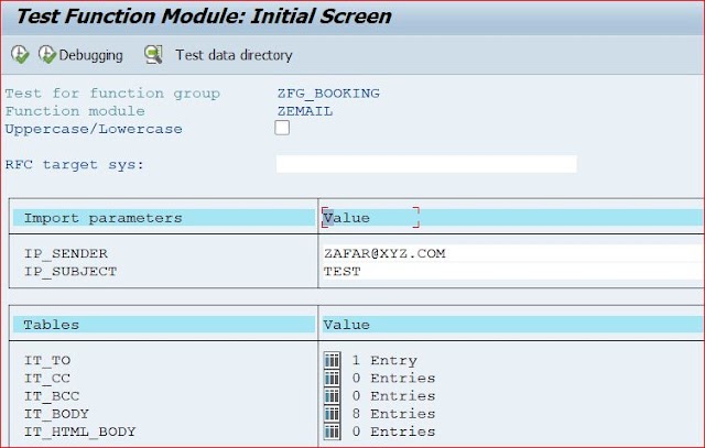 SAP ABAP Function Module to send email