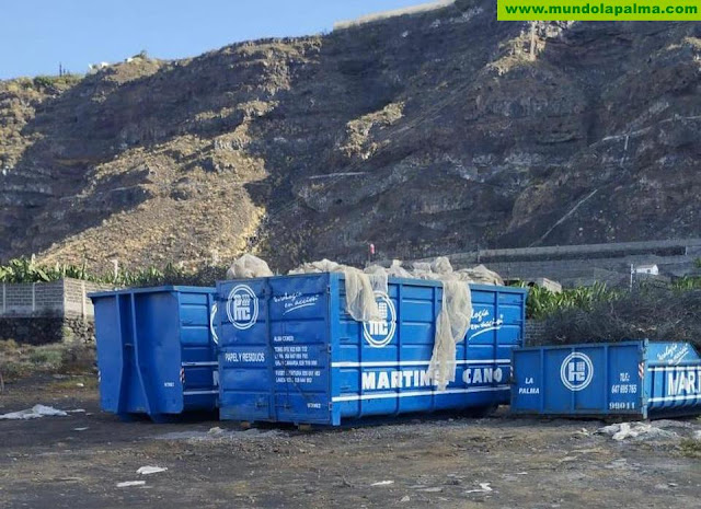 El Cabildo ha retirado y gestionado más de 207 toneladas de residuos de invernaderos afectados por la erupción volcánica