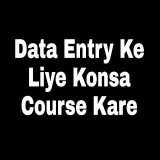 Data Entry Ke Liye Konsa Course Kare