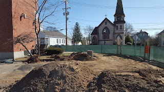 future site of the Horace Mann statue and green space