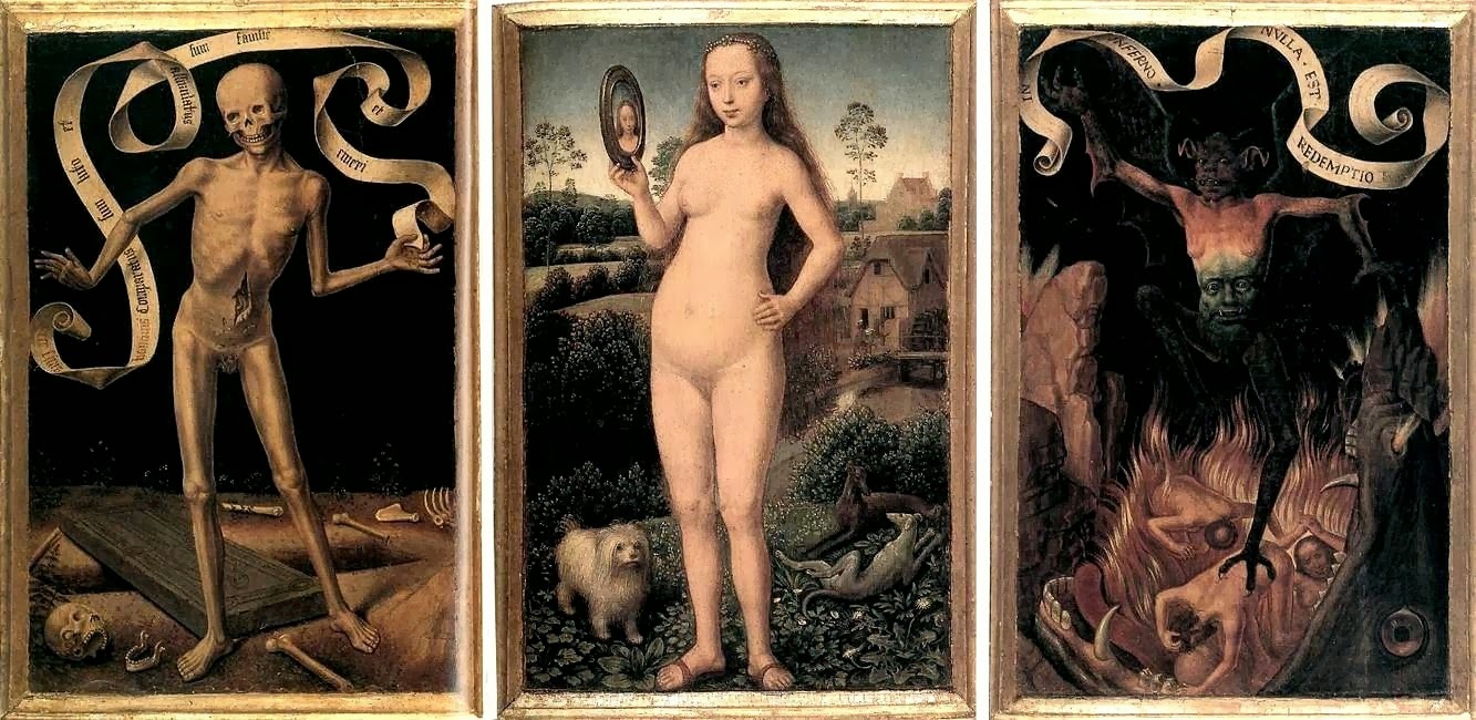 Triptych of Earthly Vanity and Divine Salvation (frontal), ca. 1490