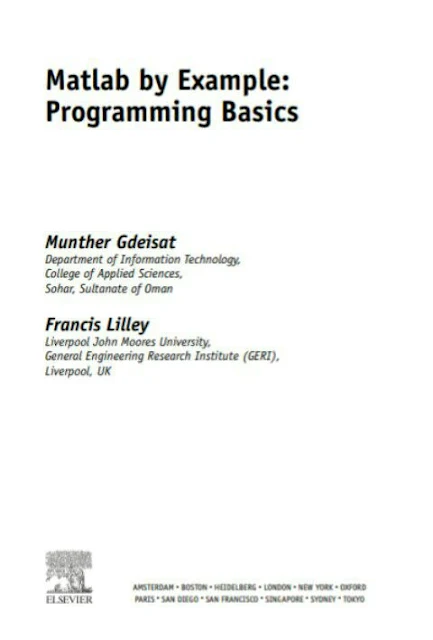 Matlab by Example: Programming Basics