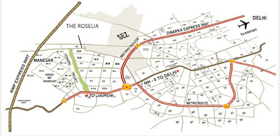 Signature Global The Roselia Sector 95A Gurugram Location Map