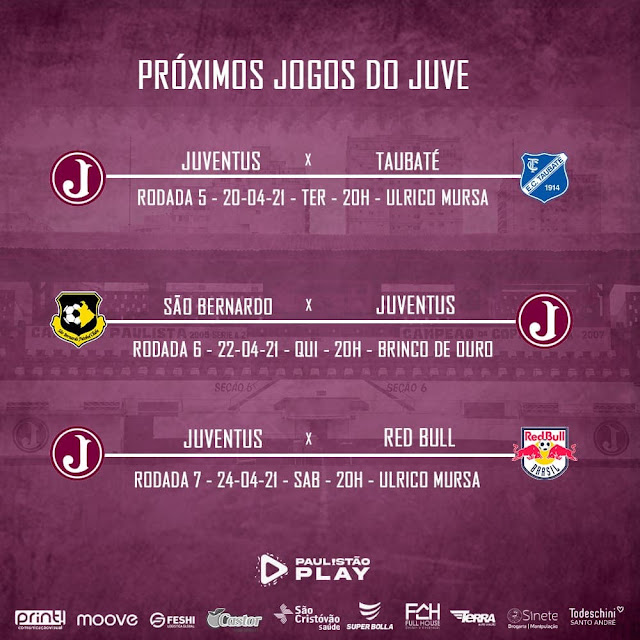 Proximas Partidas do Juventus no Paulistão Série A2