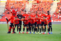 R. C. D. MALLORCA. Temporada 2021-22. Manolo Reina, Fer Niño, Franco Russo, Jordi Mboula, Martin Valjent, Idrissu Baba. Pablo Maffeo, Take Kubo, Salva Sevilla, Dani Rodríguez, Brian Oliván. R. C. D. MALLORCA 1 R. C. D. ESPANYOL DE BARCELONA 0. 27/08/2021. Campeonato de Liga de 1ª División, jornada 3. Palma de Mallorca, Baleares, Visit Mallorca Estadi. GOLES: 1-0: 27’, Dani Rodríguez.