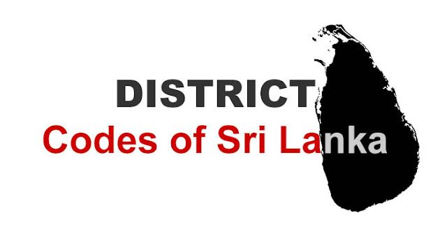 District codes of Sri Lanka