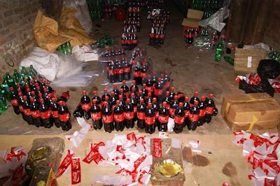 unveiled fake factory producing coca-cola