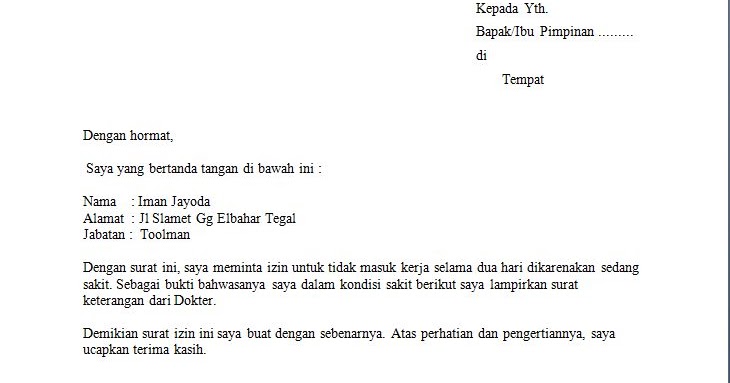 Download 77+ Contoh Surat Surat Izin Sekolah Sakit Gratis