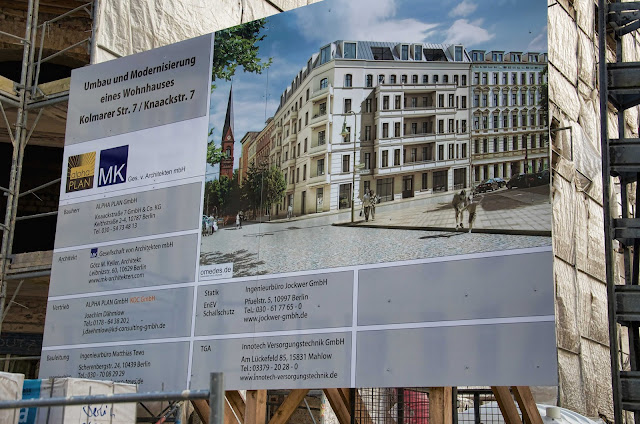 Baustelle Umbau und Modernisierung eines Wohnhauses, Kolmarer Str. 7 / Knaackstr. 7, 10405 Berlin, 07.04.2014