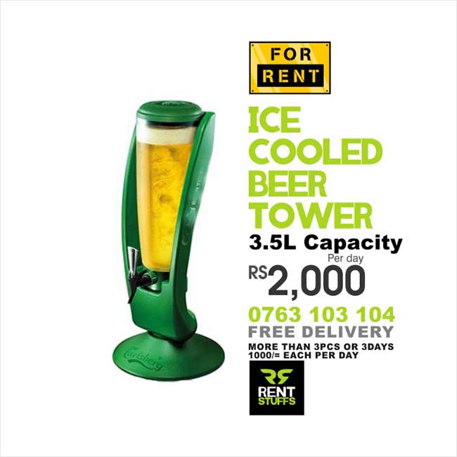 Ice cooled beer Tower for rent in Sri Lanka