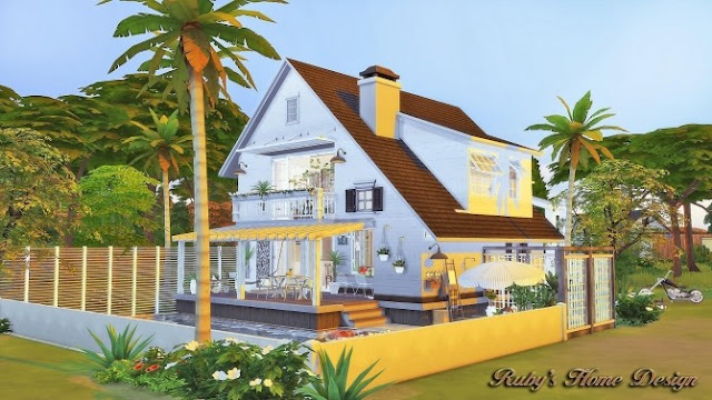 Exterior de una casa de los sims 4