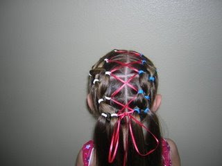 hairstyle with ribbons for girls