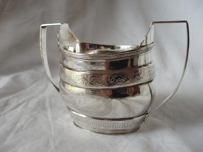 TWO HANDLED SUGAR BOWL STERLING SILVER CHESTER 1902