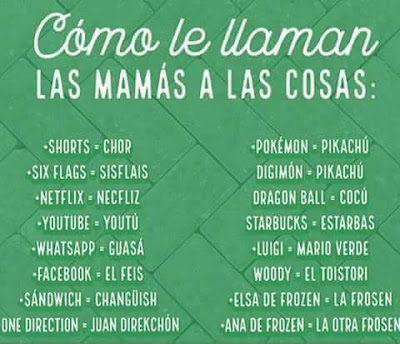 Como le llaman las mamas a las cosas