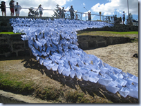 1,697 Origami Boats Flow Down to the Sea