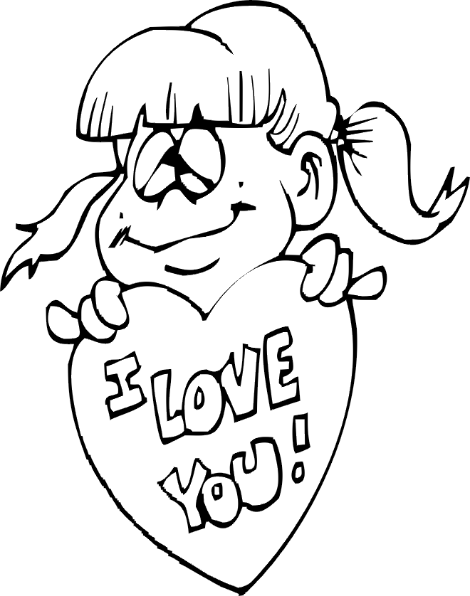 valentine coloring sheets. I Love You valentines coloring