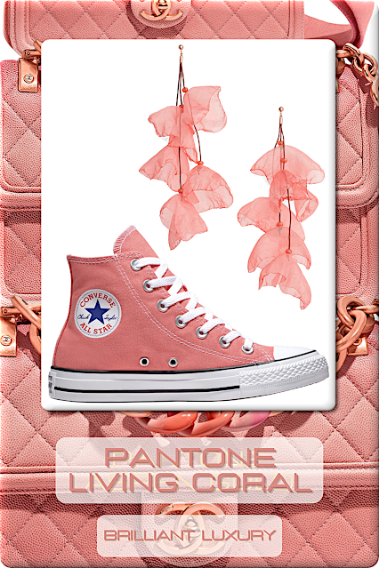 ♦Pantone Fashion Color Living Coral #pantone #fashioncolor #pink #shoes #bags #jewelry #brilliantluxury