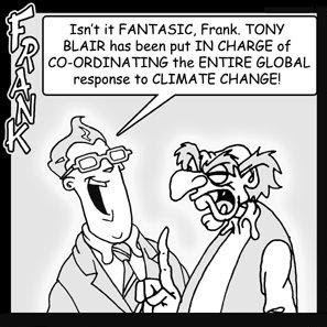 Tony Blair Global Warming Envoy cartoon strip