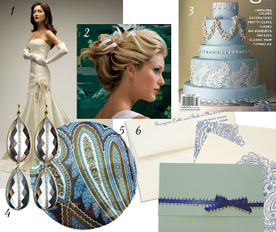 Wedding Color Combinations on Color Combination Blue Paisley 1 Dress Melissa Sweet Mila Dress 2 Hair
