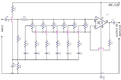 6 Band Graphic Equaliser Circuit 