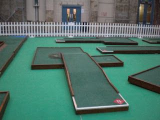 Indoor Crazy Golf course at Alexandra Palace in London