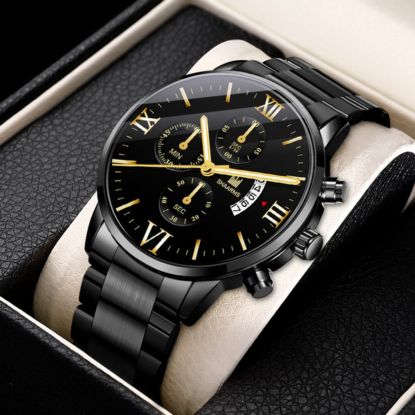 New Men Stainless Steel Watch 