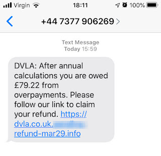 Scam text message