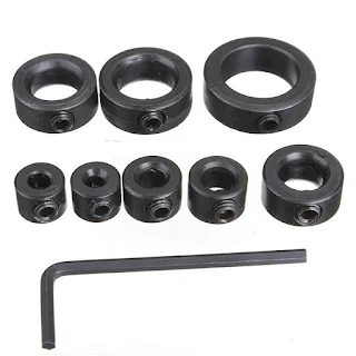 Depth stop shaft collars woodworking split ring set with hex shank wrench set is made and use the metric system
