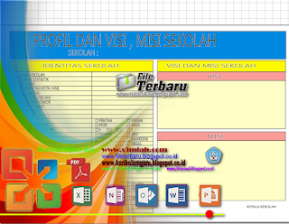 Download Format Papan Data Sekolah [Profil Visi Misi Sekolah] Format Corel Gratis