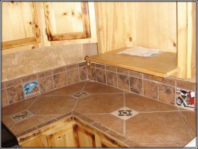 Tile Countertops Pictures Inlaid Tile Countertop Handmade Wagon Wheel Lighting 