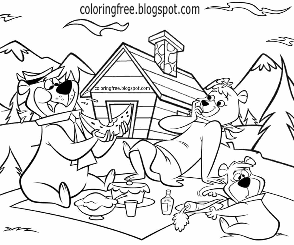 Download Printable Yellowstone Park Coloring American Wildlife Kids Drawings | Printable Coloring Pages